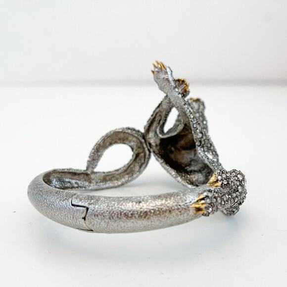 ALEXIS BITTAR Elements Moonlight Crystal Panther Bracelet Gunmetal - Picture 6 of 12